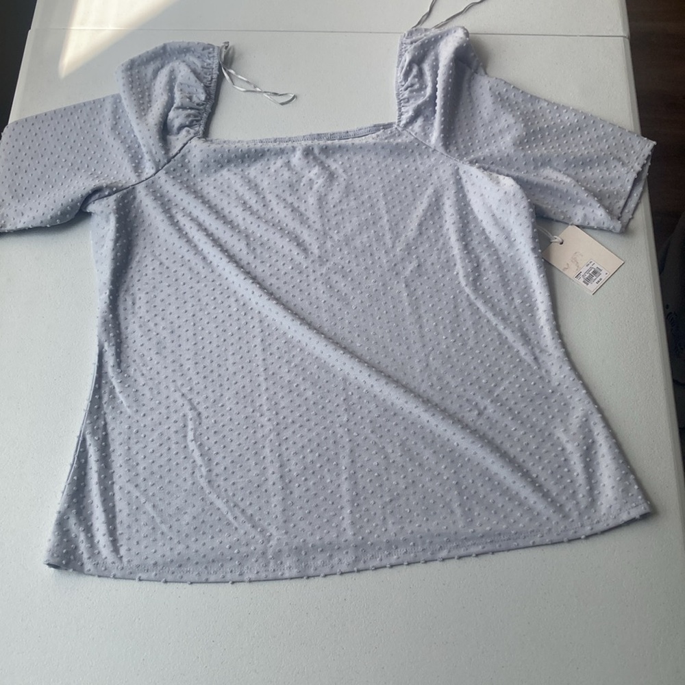 LC Lauren Conrad blouse with polka dot texture XXL - Picture 4 of 15